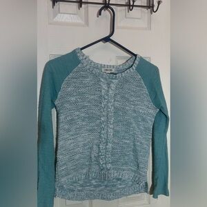 Girls Cherokee sweater turquoise size large 10/12